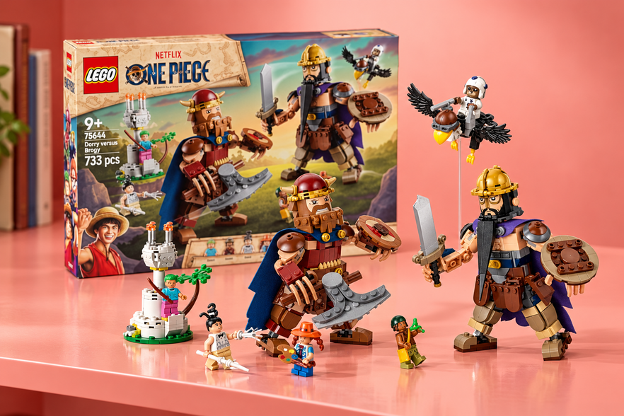 LEGO One Piece Dori contro Brogi, due giganti snodabili da esporre a 63,90€