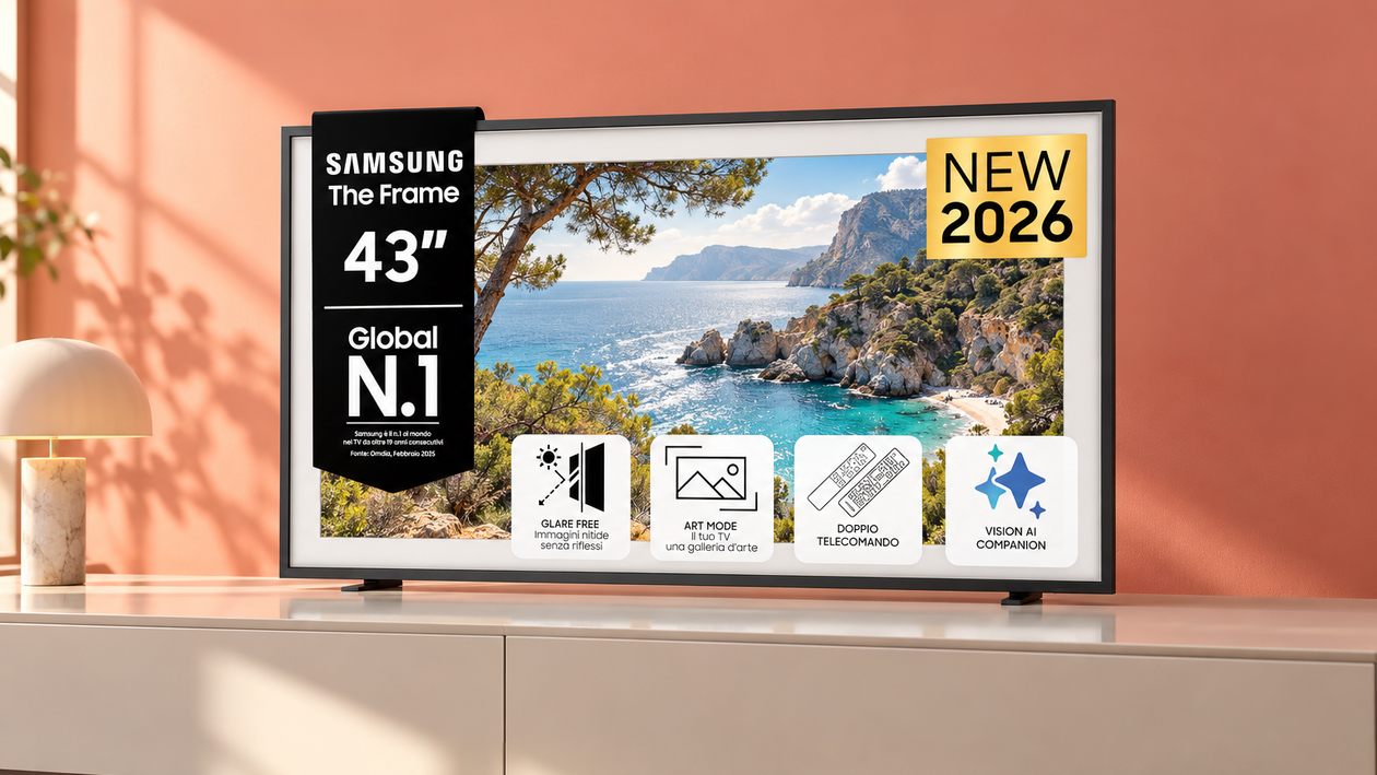 Immagine di Samsung The Frame 43", meno riflessi nei film e Art Mode a 658,30€