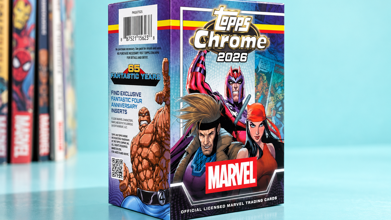 Immagine di Carte Marvel Topps Chrome 2026 a 45,79€ per collezionare l’arte dei fumetti