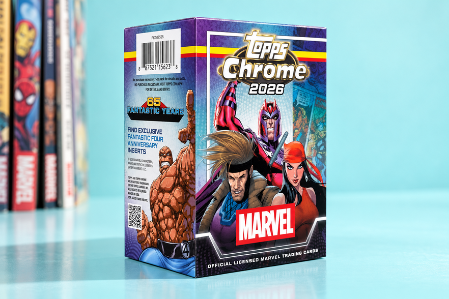 Carte Marvel Topps Chrome 2026 a 45,79€ per collezionare l’arte dei fumetti