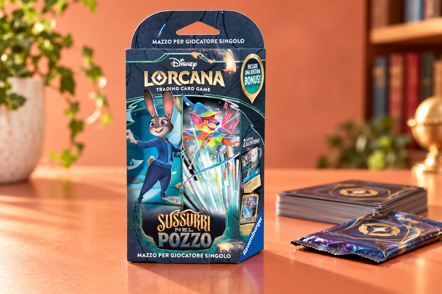 Disney Lorcana Whispers in the Well costa 19,99€ e il mazzo è già pronto