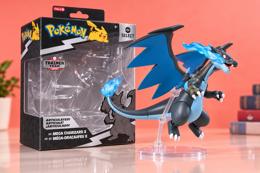 Pokémon Select Mega Charizard X a 26,87€, scegli tu la posa da esporre
