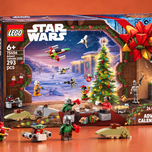Mando e Grogu natalizi nel LEGO Star Wars Avvento 2026 da 31,49€
