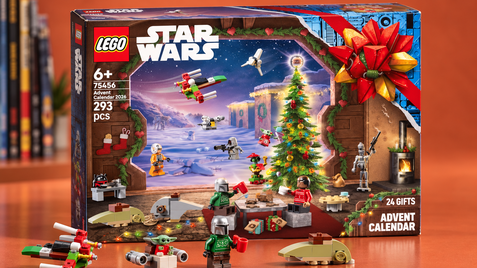 Mando e Grogu natalizi nel LEGO Star Wars Avvento 2026 da 31,49€