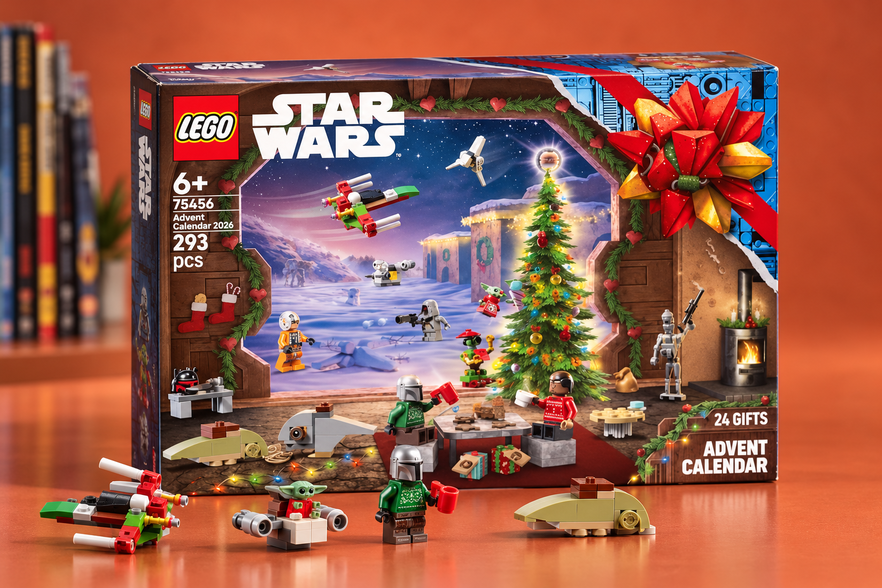 Mando e Grogu natalizi nel LEGO Star Wars Avvento 2026 da 31,49€