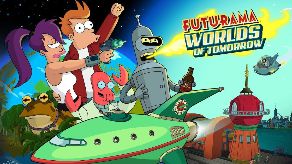 Copertina di Futurama: Worlds of Tomorrow, il videogame mobile è disponibile su smartphone!