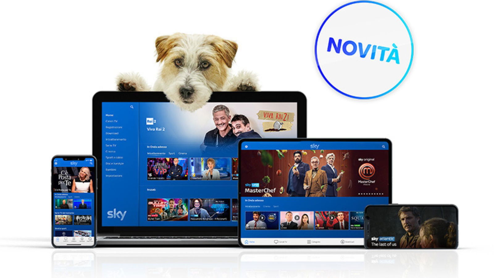 Immagine di I canali Rai, Mediaset e La7 su Sky Go