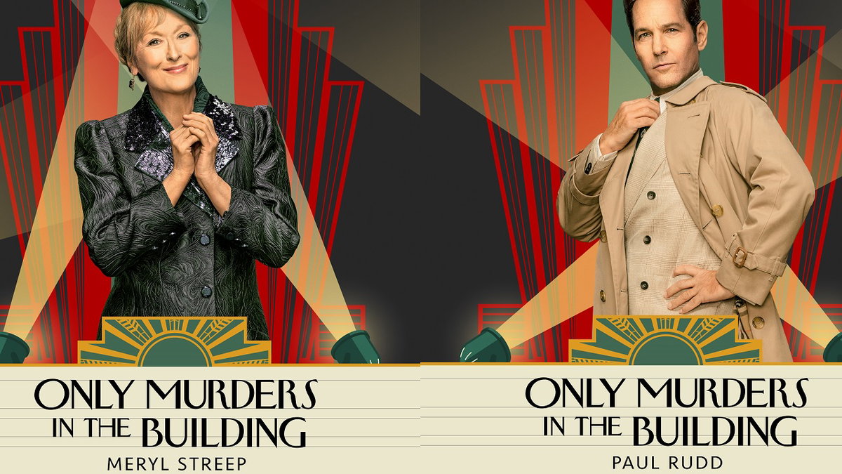 Immagine di Meryl Streep e Paul Rudd protagonisti del trailer di Only Murders in the Building 3