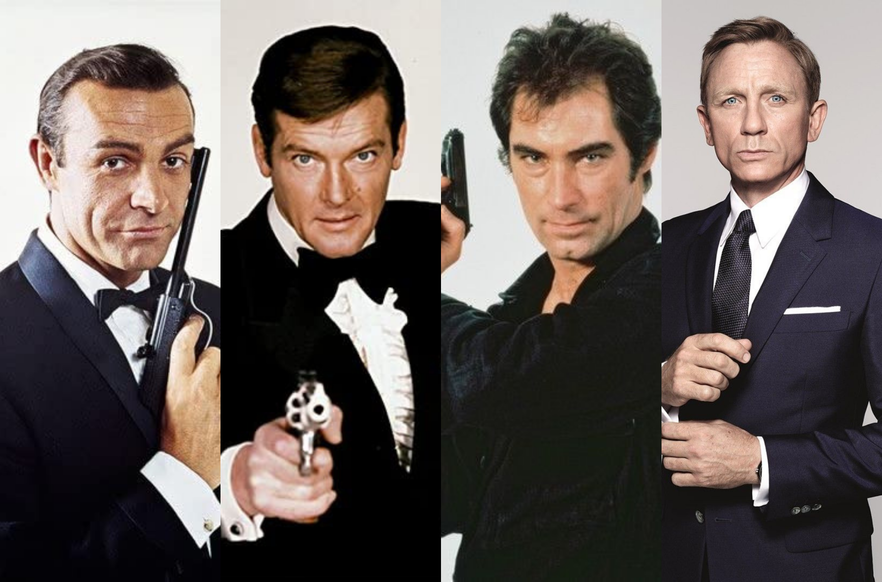 Tutti gli attori che hanno interpretato James Bond, da Sean Connery a Daniel Craig