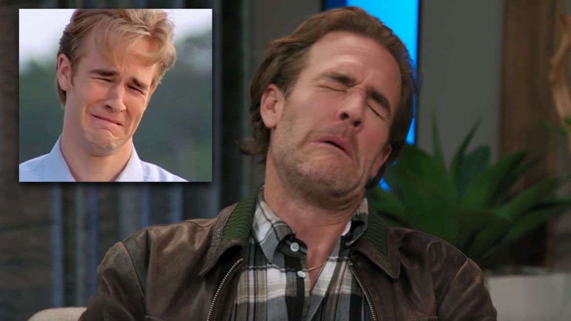 Copertina di Dawson che piange: James Van Der Beek ricrea il meme di Dawson's Creek