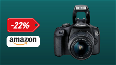 Copertina di Fotocamera Canon EOS 2000D su Amazon, AFFARE al -22%