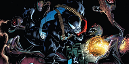 Copertina di Un Venom pronto alla guerra nel prossimo numero della serie a fumetti