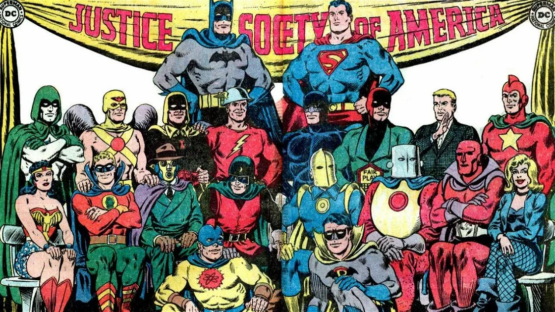 Copertina di Justice Society of America, le origini del primo supergruppo DC Comics