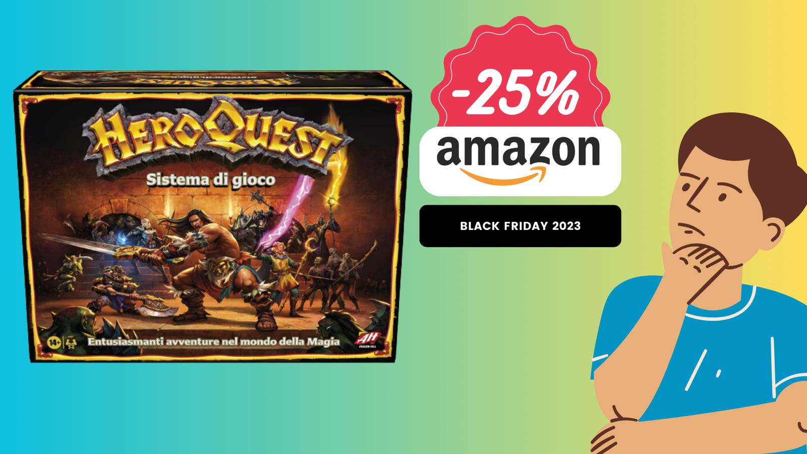 Immagine di Heroquest, CHE PREZZO! Su Amazon risparmi il 25%