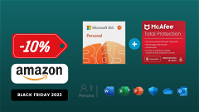 Microsoft 365 Personal + McAfee Total a meno di 48€ su Amazon