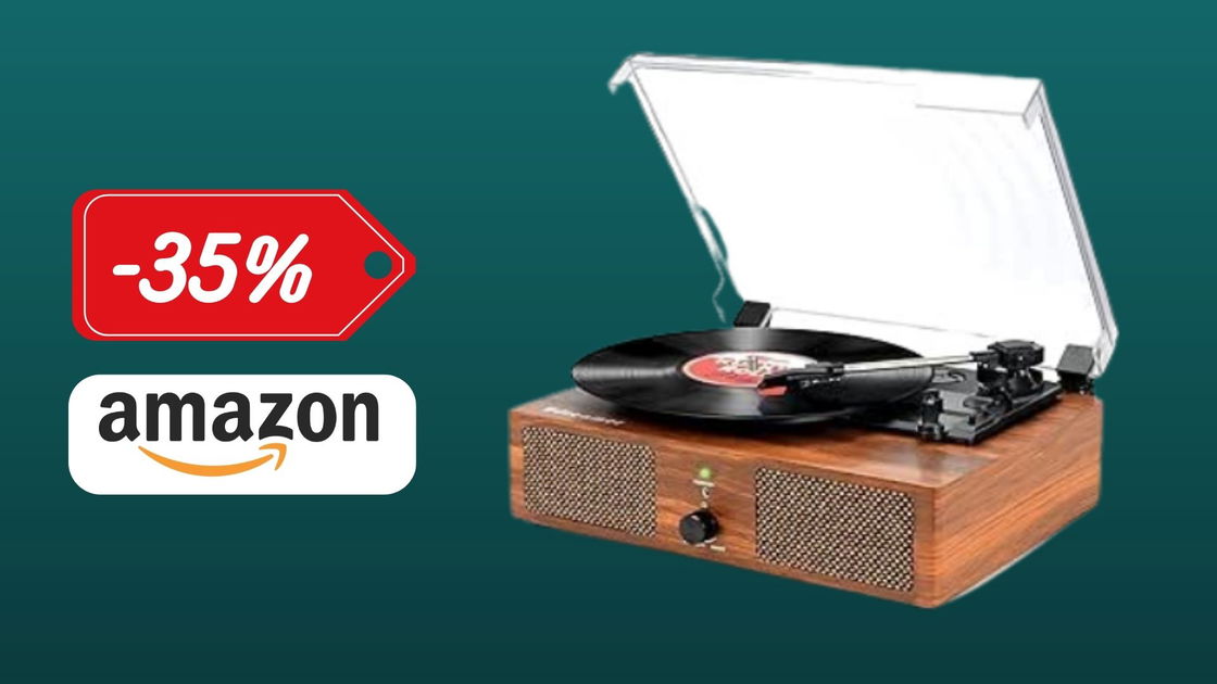 Giradischi in vinile Bluetooth con altoparlanti integrati e trasmissione a  cinghia USB, fonografo vintage, 3 velocità per intrattenimento e  decorazione della casa (Marrone di legno) : : Elettronica