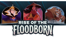 Copertina di Disney Lorcana: le nuove carte di Rise of the floodborn
