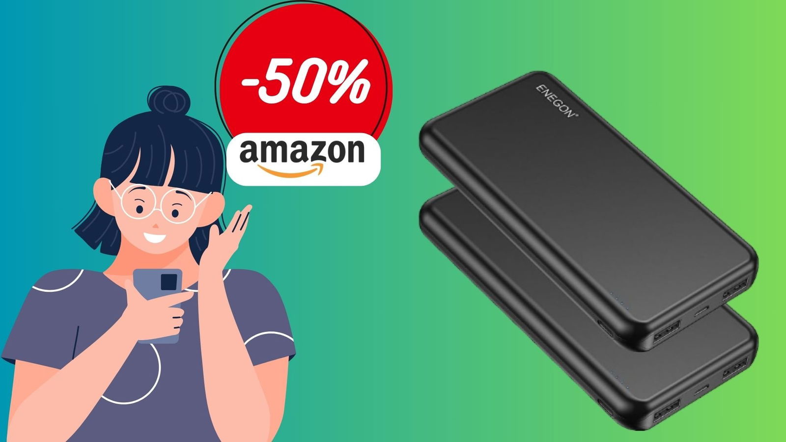 FOLLIA : 2 PowerBank ENEGON a 14€ con il COUPON SCONTO! - CulturaPop