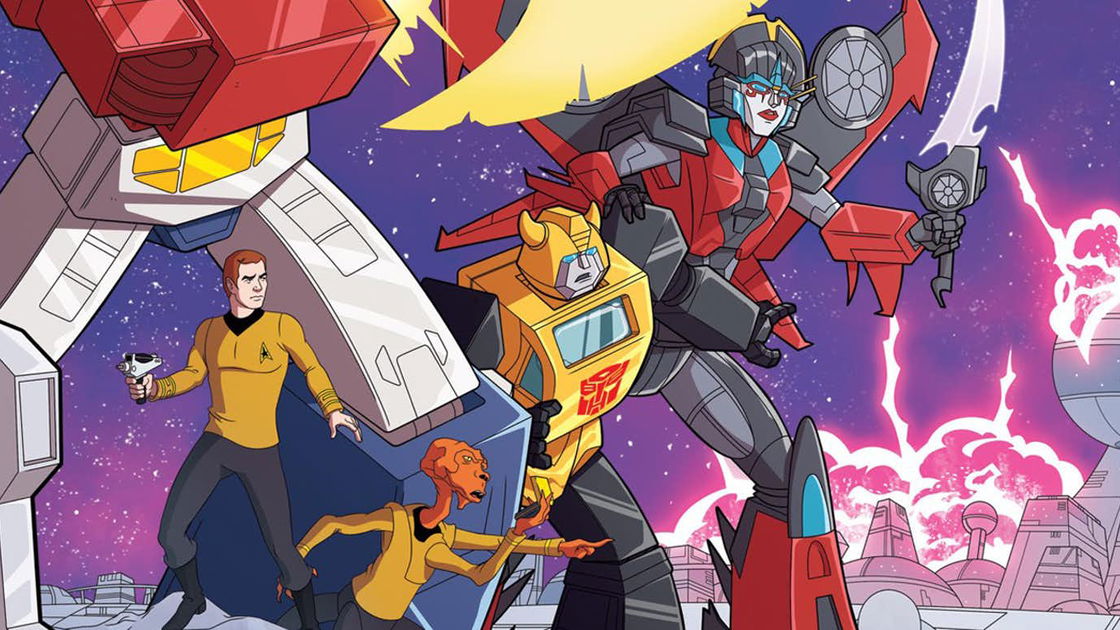 Copertina di Star Trek vs Transformers: nel crossover a fumetti l'Enterprise diventa un Autobot