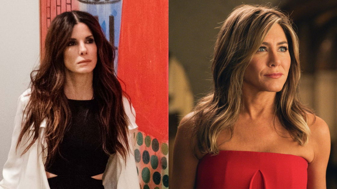 Copertina di Sandra Bullock parla della maternità in una candida conversazione con Jennifer Aniston