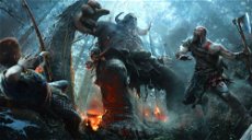 Copertina di God of War, un enorme cartellone di Kratos prende vita all'E3 2017