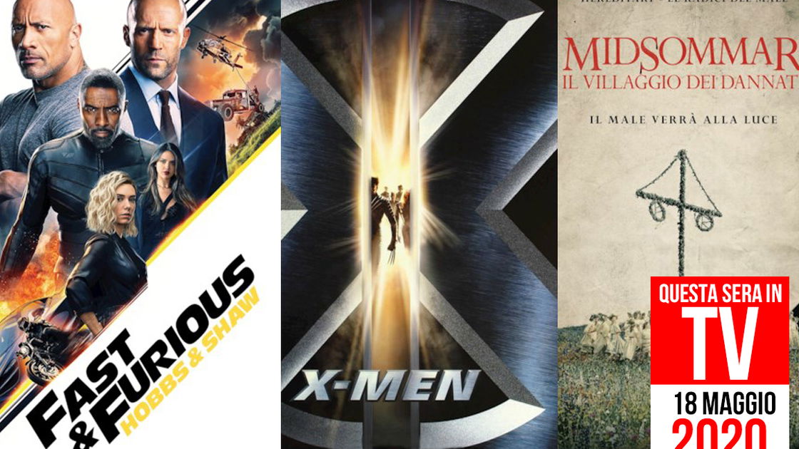 Copertina di Film in TV stasera: X-Men e Hobbs & Shaw nella serata del 18 maggio