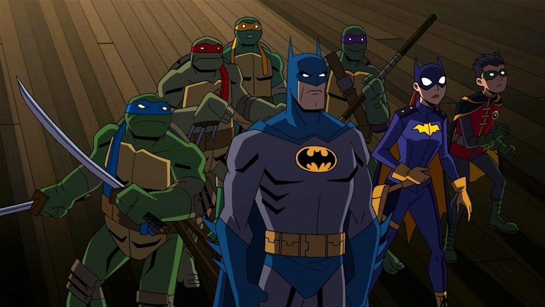 Copertina di Batman contro le Tararughe Ninja in un nuovo film animato