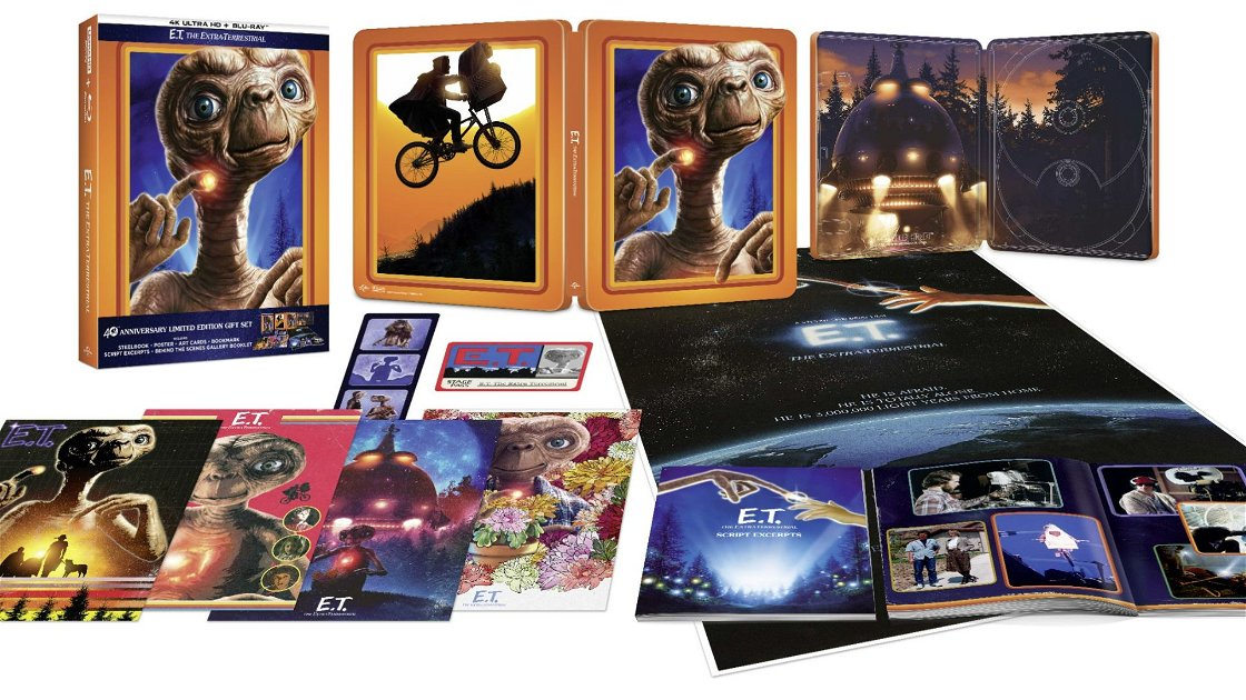 Copertina di E.T. di Steven Spielberg festeggia 40 anni con un box da collezione